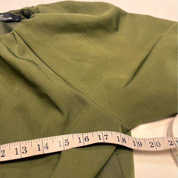Seek The Label Olive Green Bubble Hem Mini Dress Sz M - Picture 7 of 10